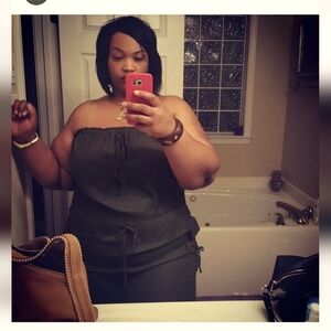 Olive green jumper by Ashley Stewart